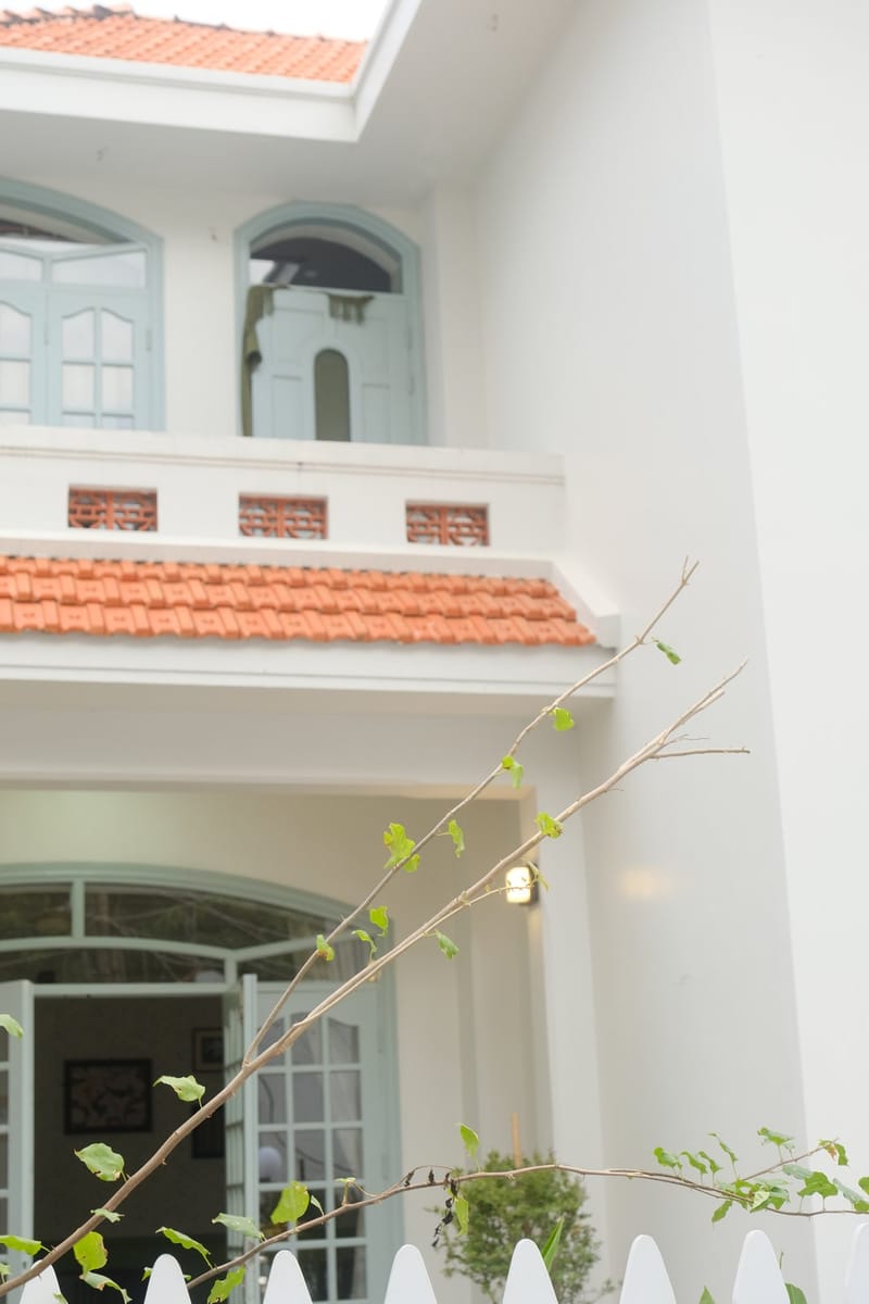 Các cửa sổ vòm bên dưới mái của BRIO House